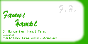 fanni hampl business card